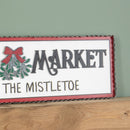 82cm Black And White Wooden Christmas Market Hanging Sign