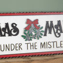 82cm Black And White Wooden Christmas Market Hanging Sign