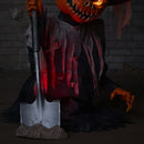 3ft Tall Pop-up Pumpkin Scarecrow Halloween Animatronic Decoration With LEDs
