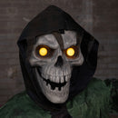 1.47m Tall Light Up Corroded Rise Up Reaper Skeleton Halloween Animatronic Decoration