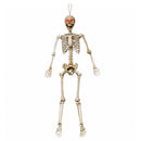 5ft (1.5m) Battery Powered Light Up Halloween Skeleton With Poseable Joints & Red LEDs