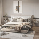 HOMCOM Floating Nightstand Set Of 2, Nightstand With Drawer, Grey