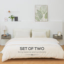 HOMCOM Floating Nightstand Set Of 2, Nightstand With Drawer, Grey