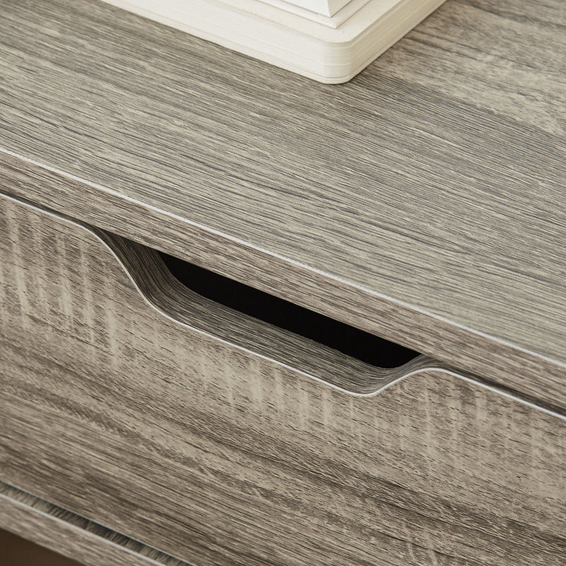 HOMCOM Floating Nightstand Set of 2, Nightstand with Drawer, Grey