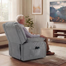 HOMCOM Power Lift Recliner Chair, Reclining Chair With Massage, Light Grey