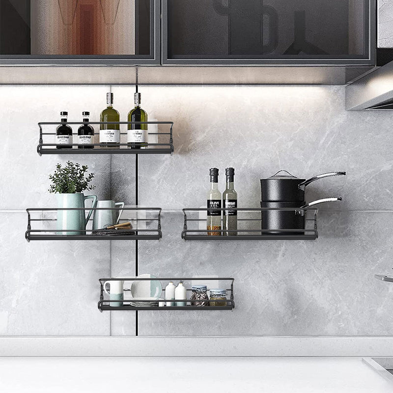 Lifeideas Wall Mount Metal Wire Spice Rack Set of 4