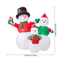 Lifeideas 6ft Christmas Inflatable Snowman Family Decorations with LED Lights