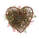 Lifeideas Rustic Assorted Flowers Heart-shaped Wreath Wedding Decoration
