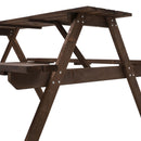 Breeins Solid Wood Rectangle Picnic Table and Bench Set