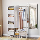 Livingandhome Portable Metal Closet Bedroom Cabinet