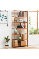 Livingandhome 7-Tier Wooden Bookcase Display Stand