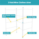 JVL Indoor/Outdoor Three Panel Folding Clothes Airer Laundry Dryer, 6M
