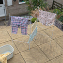 JVL Indoor/Outdoor Three Panel Folding Clothes Airer Laundry Dryer, 6M