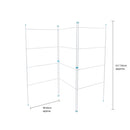 JVL Indoor/Outdoor Three Panel Folding Clothes Airer Laundry Dryer, 6M