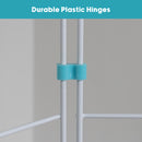 JVL Indoor/Outdoor Four Panel Folding Clothes Airer Laundry Dryer, 8M