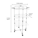JVL Foldable 3 Tier Laundry Wshing Clothes Drying Rack, 28M