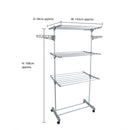 JVL Foldable 3 Tier Laundry Washing Clothes Drying Rack, 21M