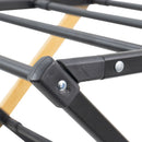 JVL Bamboo Extendable 3 Tier Concertina Laundry Clothes Airer, 8M