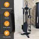 JVL Cotswold 4 Piece Fireside Companion Set And Stand