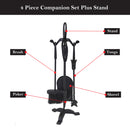 JVL Cotswold 4 Piece Fireside Companion Set And Stand