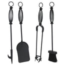 JVL Pennine 4 Piece Fireside Companion Set And Stand