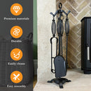 JVL Pennine 4 Piece Fireside Companion Set And Stand