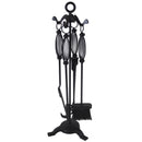 JVL Pennine 4 Piece Fireside Companion Set And Stand