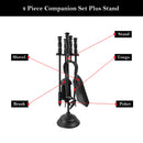 JVL Belvoir 4 Piece Fireside Companion Set And Stand