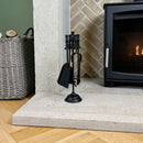 JVL Belvoir 4 Piece Fireside Companion Set And Stand