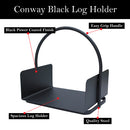 JVL Conway Black Fireside Log Holder