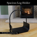 JVL Conway Black Fireside Log Holder
