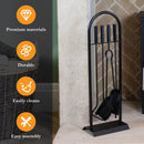 JVL Lambeth 4 Piece Fireside Companion Set and Stand