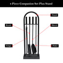 JVL Lambeth 4 Piece Fireside Companion Set and Stand
