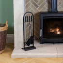 JVL Lambeth 4 Piece Fireside Companion Set and Stand