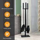 JVL Malham 3 Piece Fireside Companion Set And Stand