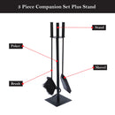 JVL Malham 3 Piece Fireside Companion Set And Stand