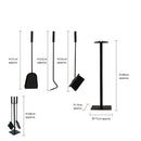 JVL Malham 3 Piece Fireside Companion Set And Stand