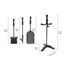 JVL Colchester 3 Piece Fireside Companion Set And Stand