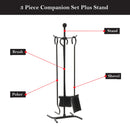 JVL Edale 3 Piece Fireside Companion Set And Stand