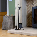 JVL Edale 3 Piece Fireside Companion Set And Stand