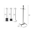 JVL Edale 3 Piece Fireside Companion Set And Stand