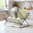 Lifeideas 2-Tier Foldable Countertop Dish Drying Rack with Drip Tray