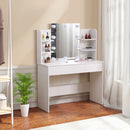 Livingandhome Lighted Dressing Table with Shelves
