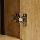 Livingandhome Wooden Bookshelf with Rattan Cabinet