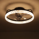 Cottonfy UK Luxury Ceiling Fan Light with Crystals