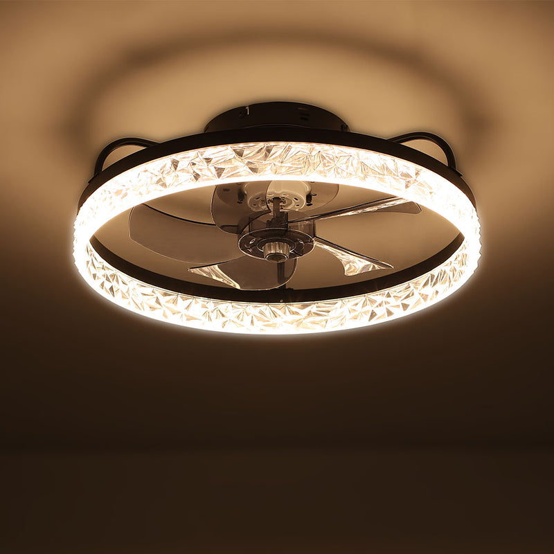Cottonfy UK Luxury Ceiling Fan Light with Crystals