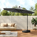Livingandhome Outdoor 32 LED Lighted Patio Umbrella With Crank Lift System