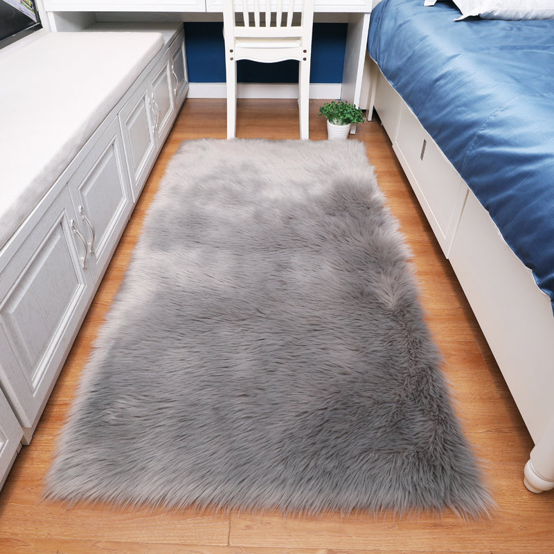 Lifeideas Retangular Super Soft Shaggy Area Rug Grey
