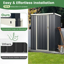 117 X 89 Cm Metal Outdoor Storage Shed For Bike Garbage-Grey