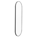 Livingandhome Modern Oval Metal Full Length Wall Mirror Black